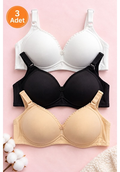 Meyzz Kadın 3 Lü Lazer Kesim Toparlayıcı Sütyen Seti Ultra Yumuşak Dokulu Rahat Günlük Kullanım Çok Renkli - 937729371 Çok Renkli Meyzz Kadın 3 Lü Lazer Kesim Toparlayıcı Sütyen Seti Ultra Yumuşak Dokulu Rahat Günlük Kullanım Çok Renkli - 937729371 Çok Renkli