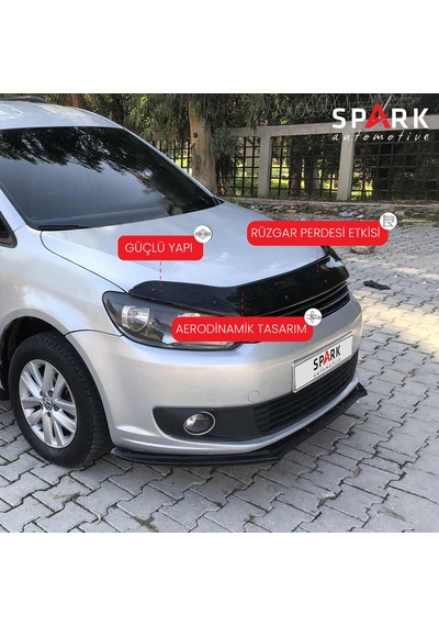 Volkswagen Caddy 2010-2015 Yıl Aralığı Uyumlu Kaput Rüzgarlığı 4mm Siyah