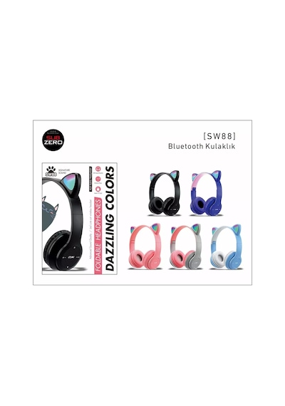 Subzero Sw88 Bluetooth Kedi Kulaklık Katlanabilir Kulaklık