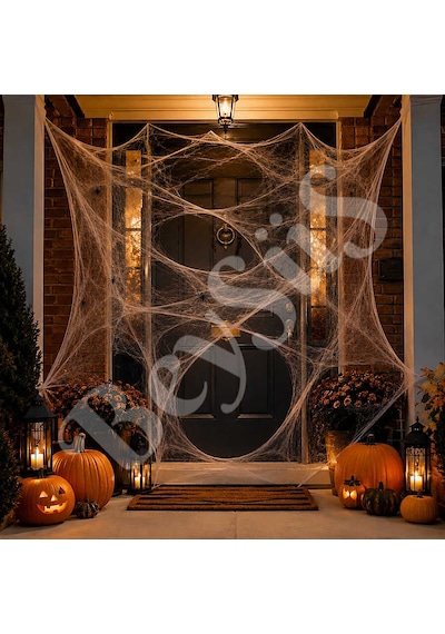 Beysüs Halloween Cadılar Bayramı Beyaz Renk Örümcek Ağı Seti Tüm Yaşlar