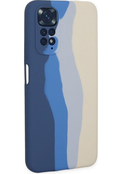 Newface Xiaomi Redmi Note 11 Kılıf Ebruli Lansman Silikon Semeglbl - 96 - Lacivert-krem