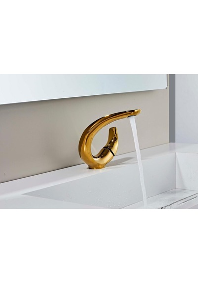 Elıte Kısa Lavabo Bataryası Parlak Altın
