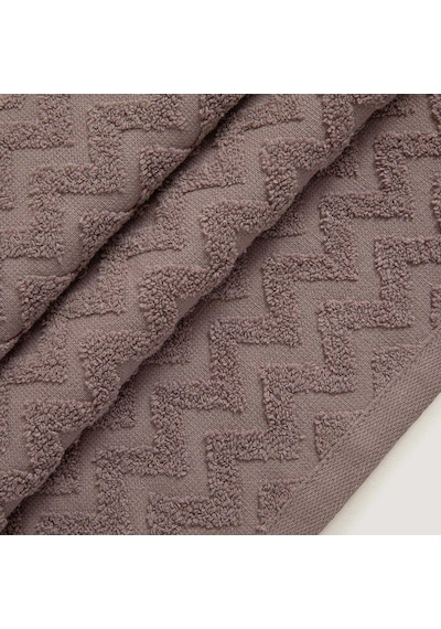 Chakra Zigzag %100 Pamuk Banyo Havlusu 70x140 Cm Lila