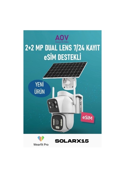 Wearfitpro Solarx15 Dual Lens Aov Hieasy 4g Ptz Kamera Güneş Enerjili Solarlı Kamera