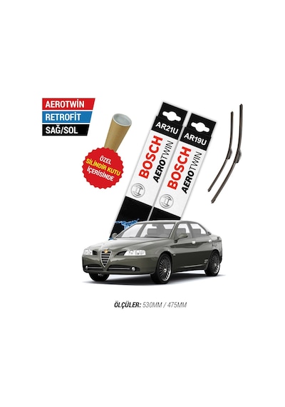 Bosch Aerotwin Retrofit Alfa Romeo 166 Silecek (1998-2007)