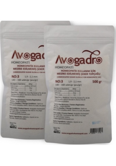 Avogadro Homeopatik 3 Numara Globül 2 x 500 G