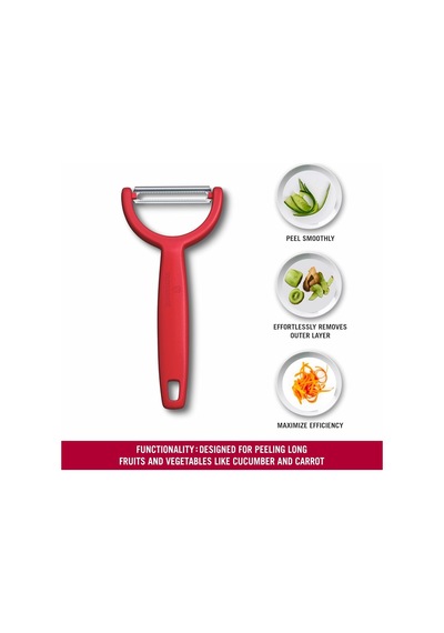 Victorinox Ypso Tırtıklı Kenar Çift Taraf Kırmızı Soyacak, 6.0963.1 Çok Renkli