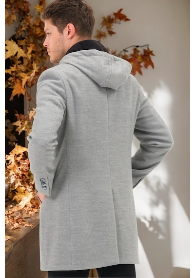 Dewberry Plt8371 Dewbrry Erkek Palto-düz Gri Düz Gri