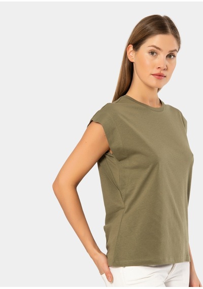 Türen Kadın Vatka Görünümlü T-shirt 3401/haki 001
