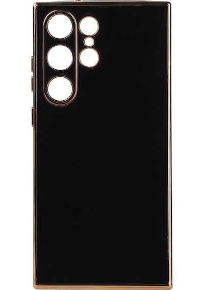Galaxy S23 Ultra Kılıf Zore Bark Kenarları Altın Renk Kılıf
