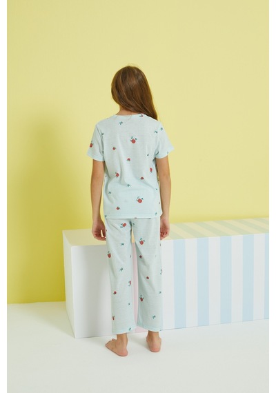 Siyah İnci Örme Pijama Takım 24107075 Çok Renkli