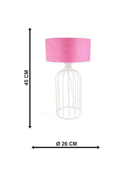 Tema Masa Lambası Beyaz Pembe Şapka