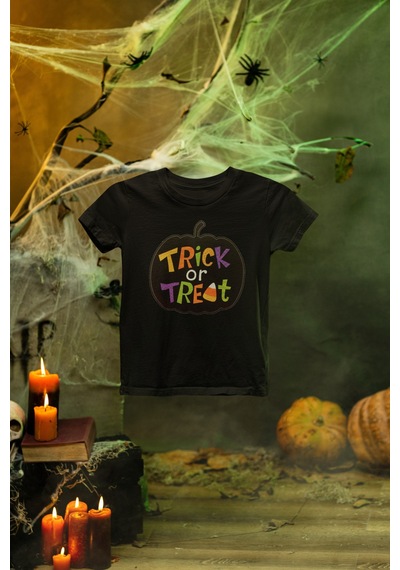 Magors Stıl-x Happy Halloween - Cadılar Bayramı Baskılı Unısex Tshırt Siyah-5