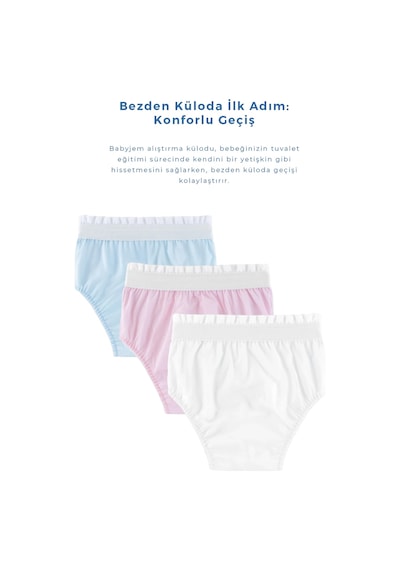 Babyjem Alıştırma Külodu 2li Set 3 Yaş Beyaz