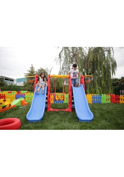 Sevimli Teddy Kaydıraklı Salıncak Set C Çoklu Renk