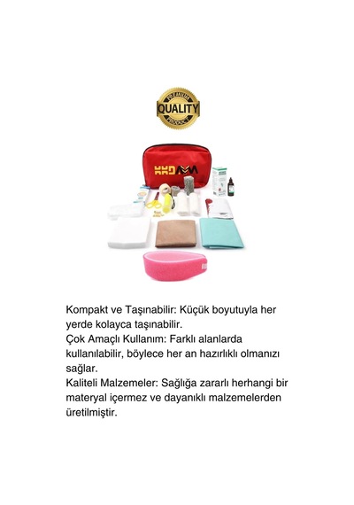 İş Yeri Okul Ev Araç Motosiklet İlk Yardım Seti Çantalı Acil Müdahale Kiti Ecza Dolabı Medikal