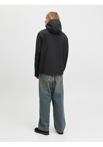 Jack & Jones Jjthatcher Softshell Hood Erkek Mont - Siyah - 12279288 Siyah