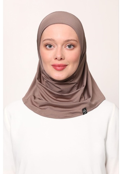 Melodi Scarf Kadın Tesettür Cimafit Nefes Alan Hazır Pratik Hijab Bone Vizon