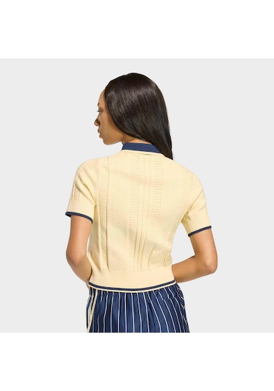 Adidas Cable Knit Cali Kadın Sarı Polo Tişört Kt1862
