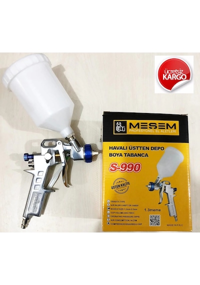 Meşem Havalı Üstten Depolu Boya Tabancası S-990 - Ürün