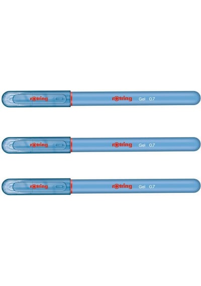 Rotring Jel Mürekkepli Tükenmez Kalem Açık Mavi 3'lü