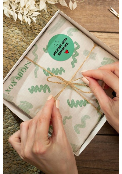 Sonunda Sana Kavuştum Mint Sticker 3x3cm St2343 Çok Renkli