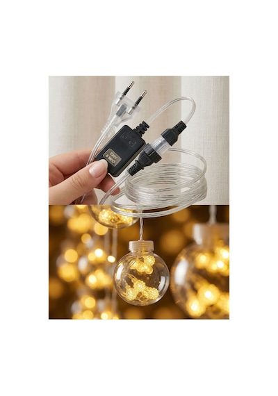 Büro Ev Ofis Bahçe Dekoru İçin 3mt 10led 8mod Şeffaf Topçuk Gün Işığı Aydınlatma Diğer