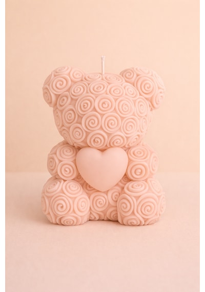20'li Ayıcık Şeklinde Kokulu Mum Söz Nişan Baby Shower Hediyeliği Pembe