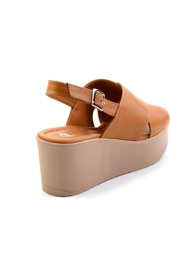Bambi Taba Leather Kadın Sandalet K05040030503 Taba
