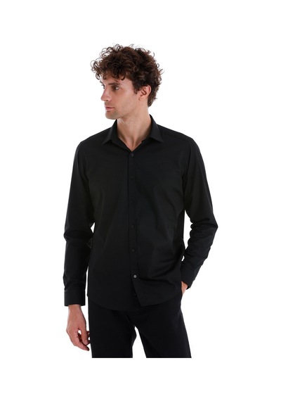 Hatemoğlu Siyah Slim Fit Düz Slim Yaka Pamuklu Uzun Kollu Spor Gömlek 24d190000047 002 Siyah Hatemoğlu Siyah Slim Fit Düz Slim Yaka Pamuklu Uzun Kollu Spor Gömlek 24d190000047 002 Siyah