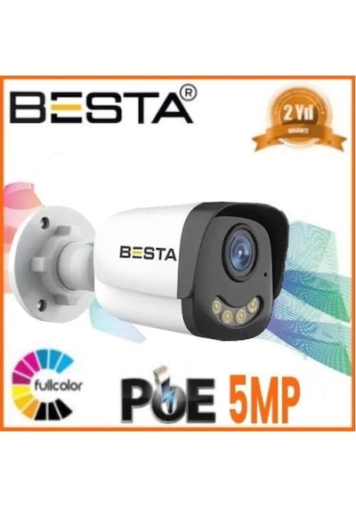 Ip Poe Bt-1241 5mp Warm Led Güvenlik Kamerası