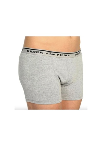 Seher Yıldızı Elastan Boxer Ser0060 6'lı Paket Gri