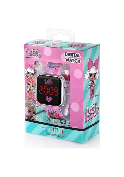 Miniflak Lol Surprise Lisanslı Lol8002 Lila Square Led Çocuk Saati Siyah