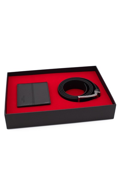 Pierre Cardin Deri Cüzdan & Kemer İkili Set Pc100f-22065a41 Siyah