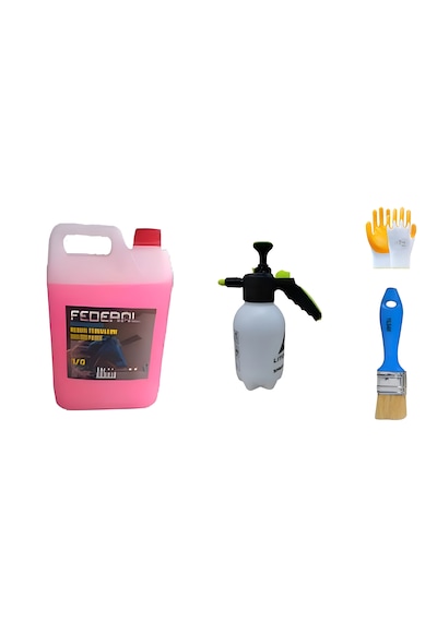 Klima Temizleme İlaç 2 Lt Sıvı-2 Lt Hellove Püskürtme Sprey Şişesi+eldiven+fırça 1 Adet