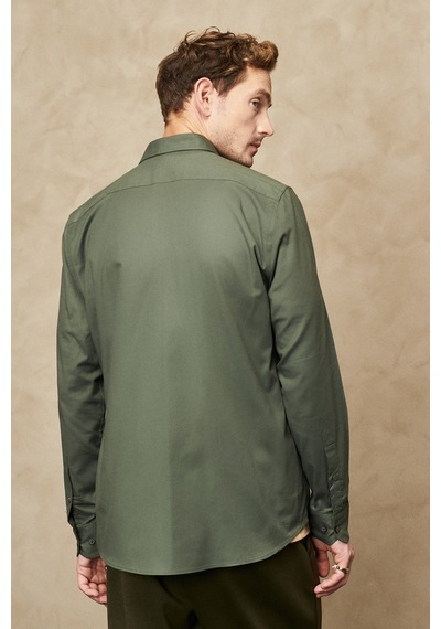 AC&Co / Altınyıldız Classics Erkek Haki Slim Fit Dar Kesim Düğmeli Yaka Gabardin Desenli Gömlek 4A2023100059HAKM Haki AC&Co / Altınyıldız Classics Erkek Haki Slim Fit Dar Kesim Düğmeli Yaka Gabardin Desenli Gömlek 4A2023100059HAKM Haki