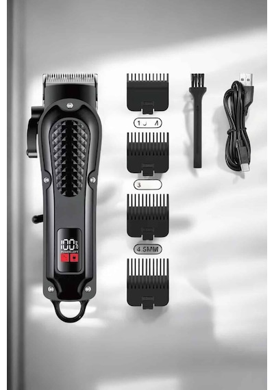 Sıfır Tıraş Makinesi Dijital Göstergeli Paslanmaz Çelik Bıçaklı Taşınabilir Mh-hs5097-3458