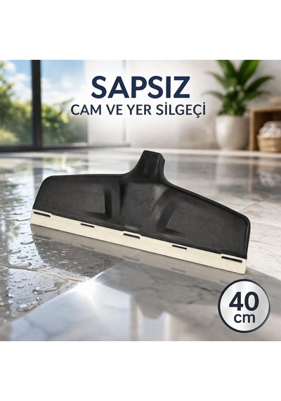 Premium 40 Cm Sapsız Yersil Silgeç Çekpas Profesyonel Yer Temizlik Aparatı Cam Çekçek Dayanıklı