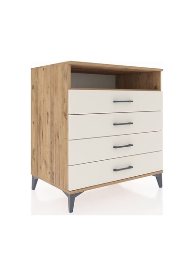 Kronos Şifonyer Tek Raflı 4 Çekmeceli 88x59x96 Çam-aytaşı Atlas Çam