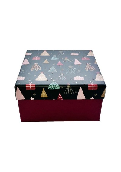 Teyreki Gıpta Emas Kare Hediyelik Boş Kutu No:1 - 14x14x8 cm