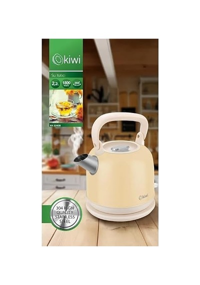 Kiwi Kk-3340 Paslanmaz Çelik Retro Su Isıtıcı Kettle