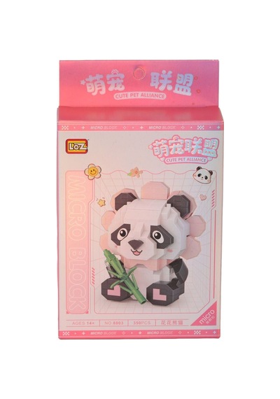 Lz-8803 Oturan Sevimli Çiçek Panda 350 Parça Blk Oyuncak