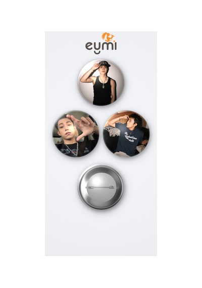 Lngshot Kpop Grubu Ryul 3'lü Metal Rozet Seti 58mm İğneli Buton Çanta Yaka Rozeti Çok Renkli