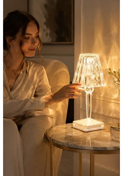 Premium Parti Süsleme Ev Dekorasyonu Balkon Işığı Abajur Kristal Elmas Masa Lambası Lw4