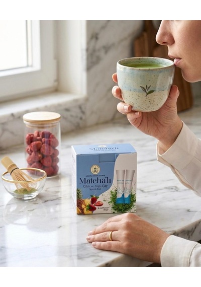 Premium Çilek Aromalı Detox Burner Form Maça Çayı 2 Kutu - 60 Adet Giritli Metin Efendi