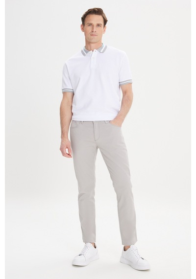 AC&Co / Altınyıldız Classics Erkek Tas Slim Fit Dar Kesim 5 Cep Armürlü Esnek Pantolon Tas