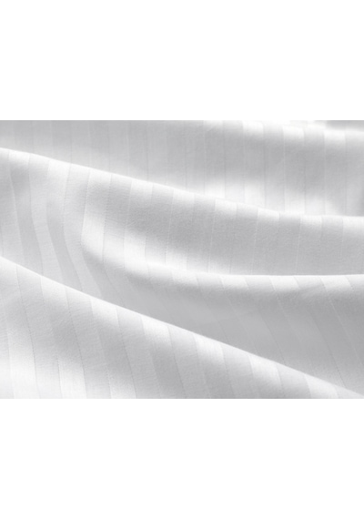Mulberry Çift Kişilik Nevresim Takımı Pamuk Saten Çizgili %100 Pamuk 200x220 Krem