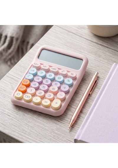 Renkli Hesap Makinesi - Pembe