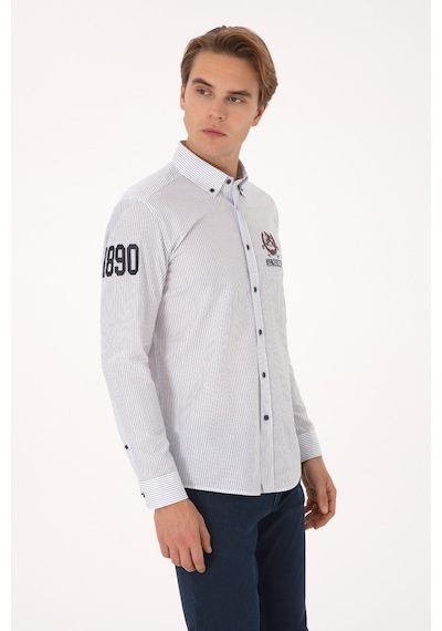 U.s. Polo Assn. Erkek Açık Lacivert Gömlek Desenli 50308214-vr059 Acık Lacıvert