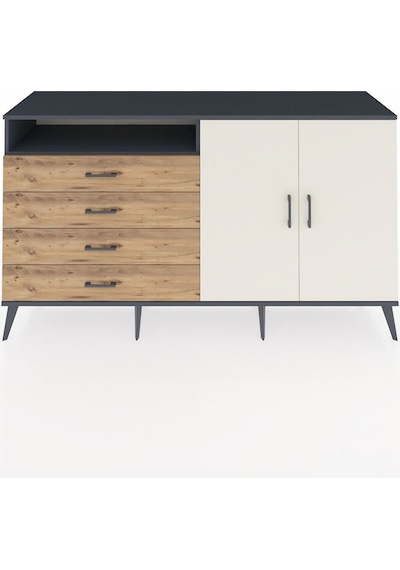 Hyperion Konsol 3 Raflı 4 Çekmeceli 2 Kapaklı 176x44x99 Antrasit- Antrasit-aytaşı/çam Hyperion Konsol 3 Raflı 4 Çekmeceli 2 Kapaklı 176x44x99 Antrasit- Antrasit-aytaşı/çam